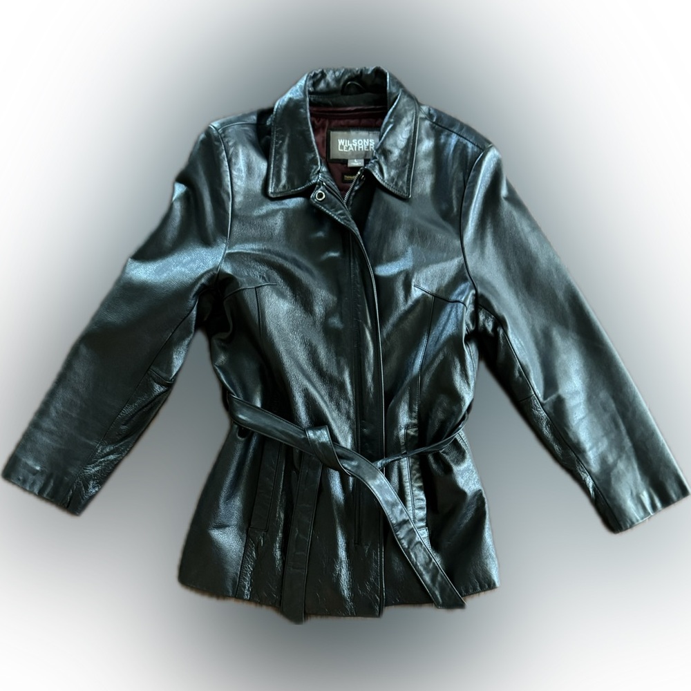 Wilson’s Leather NWOT Belted 100% Genuine Leather Jacket, Size L- 50% OFF RETAIL